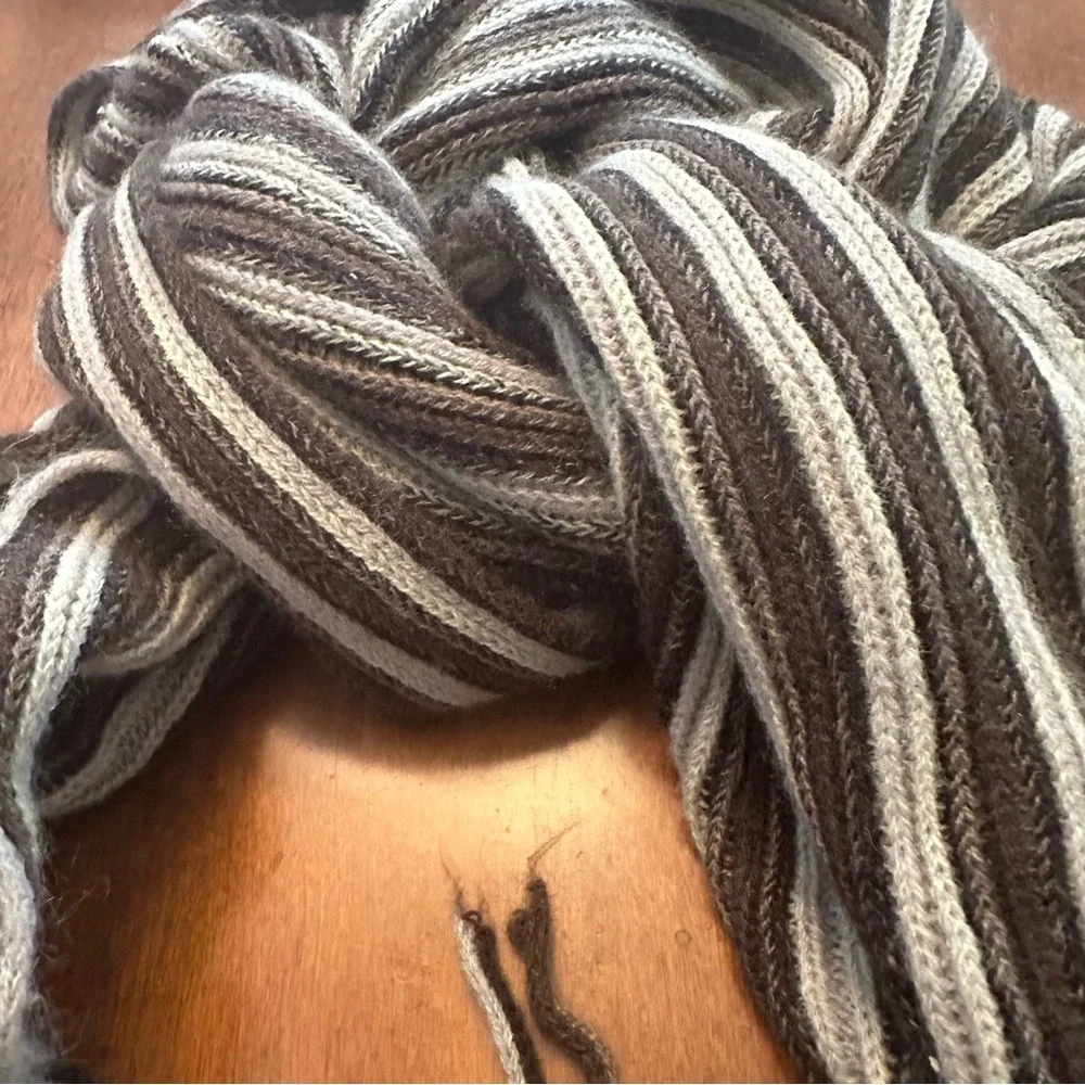 Joseph Abboud gray brown cream scarf